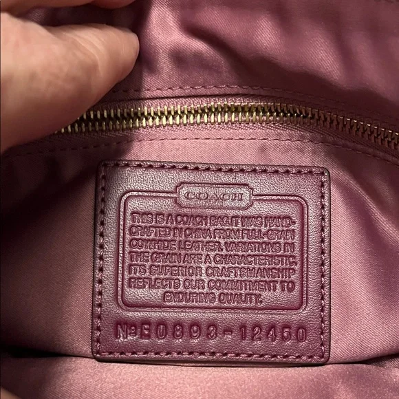 Coach Burgundy Leather Wristlet - Picture 7 of 8